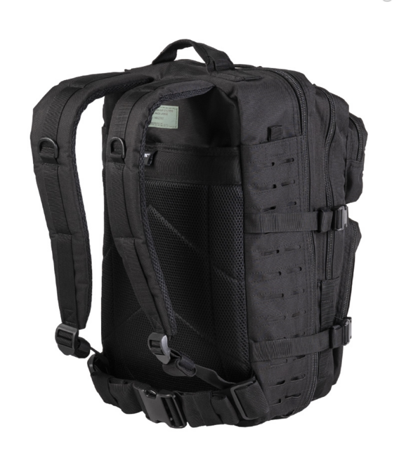 Mil-Tec rucsac US Assault Large Laser Cut, negru, 36L