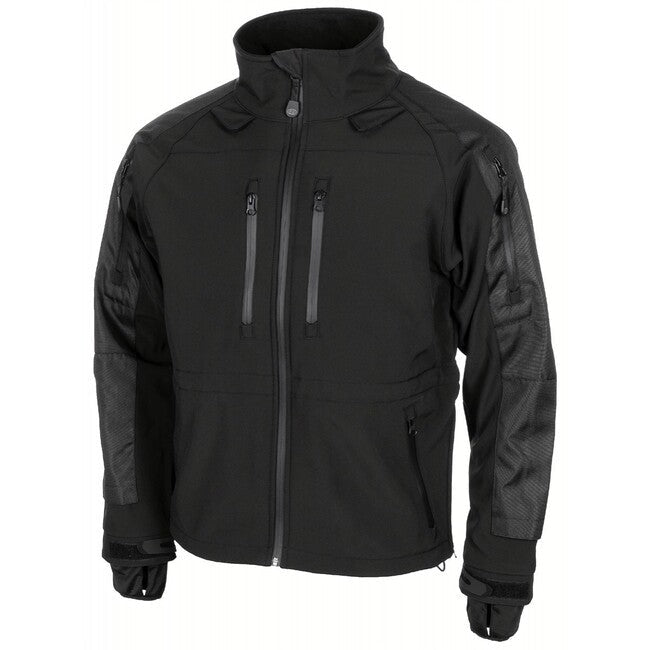 MFH Protect geacă softshell, neagră