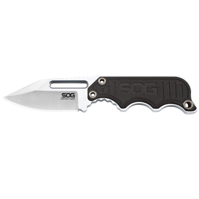 SOG INSTINCT MINI cuțit cu lamă fixă G10 HANDLE, Satin