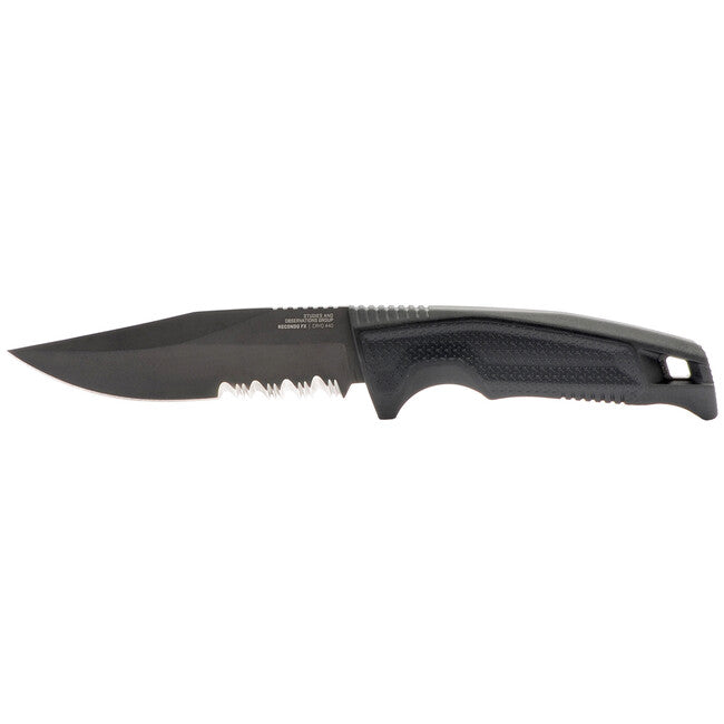 SOG RECONDO FX cuțit cu lamă fixă Partailly, Black, Partially Serrated