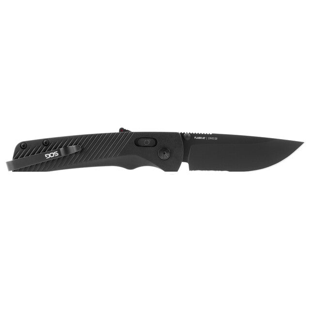 SOG FLASH AT briceag - Blackout - Partially Serrated