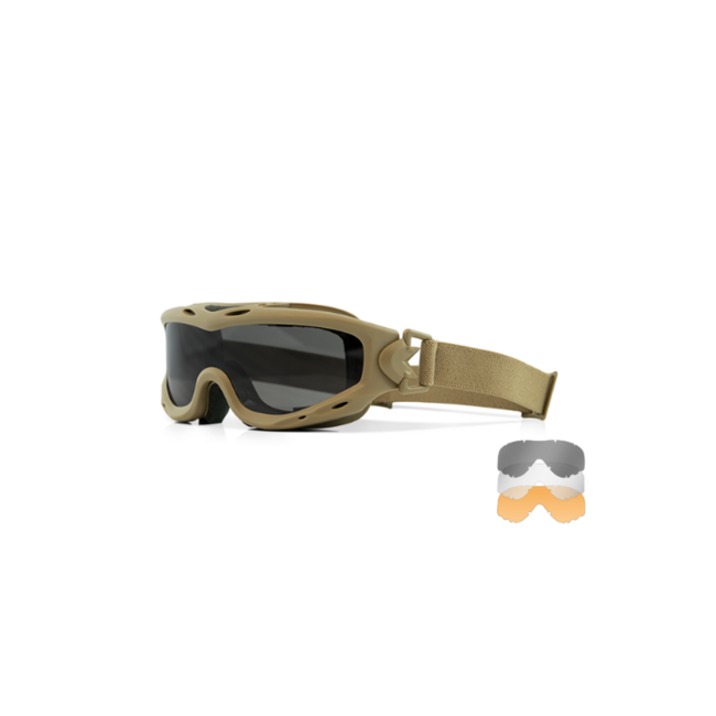 WILEY X SPEAR ochelari tactici fumurii + lentile clare, ramă sable mată