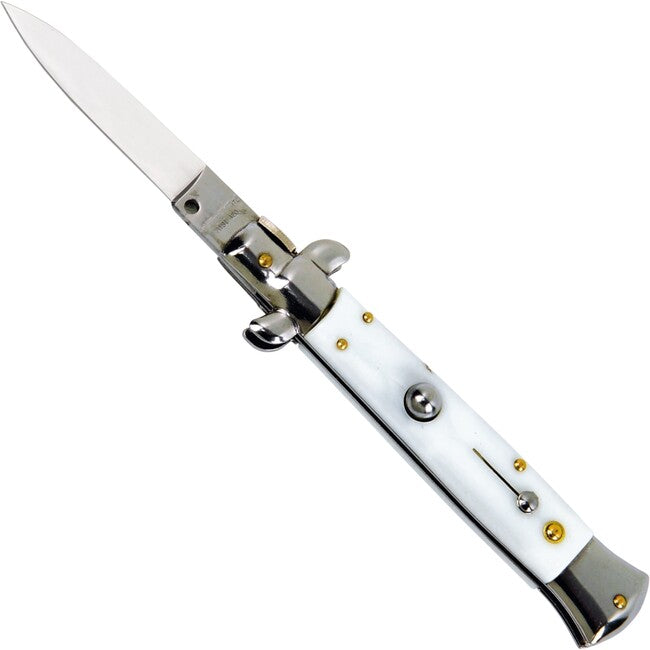 Haller Spring Stiletto briceag, alb