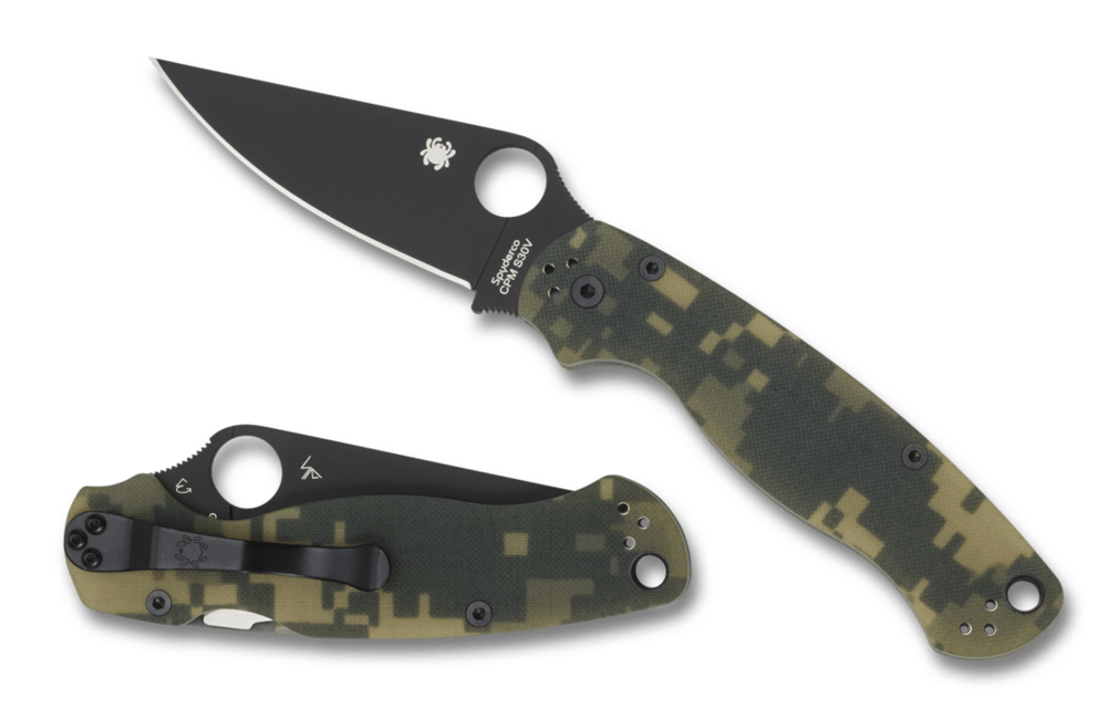 Spyderco Para Military 2 briceag 8,7 cm, camuflaj negru G10