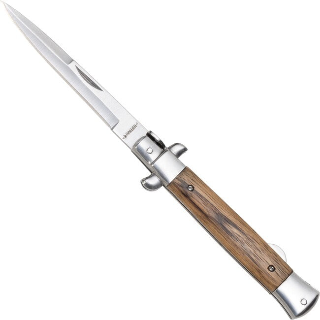 Haller Stiletto cuțit pliabil, lemn zebrano