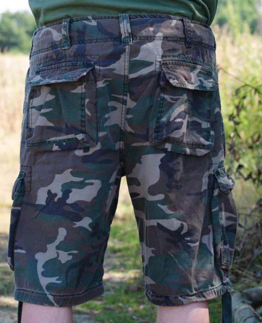 Surplus Vintage pantaloni scurți, woodland