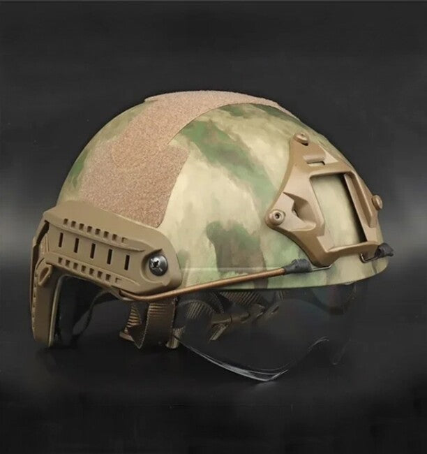 DRAGOWA Tactical Fast MH cască tactică cu ochelari Charger, FG (fără certificare)