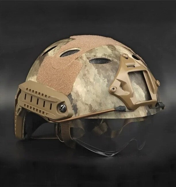 DRAGOWA Tactical Fast PJ cască tactică cu ochelari Bolt, AT (fără certificare)