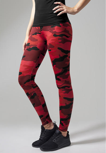 Urban Classics colanți pentru femei, Red camo