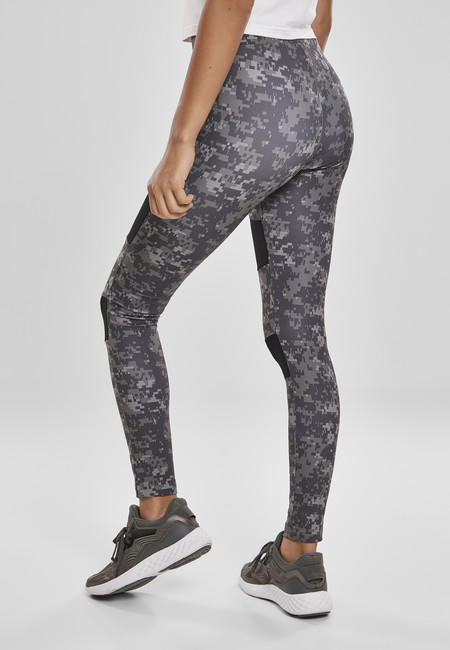 Urban Classics Tech Mesh colanți pentru femei, Dark digital camo