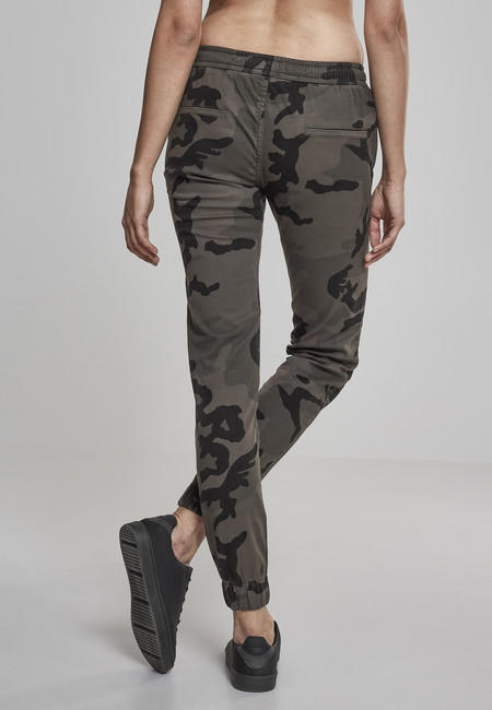 Urban Classics pantaloni de jogging pentru femei, Dark camo