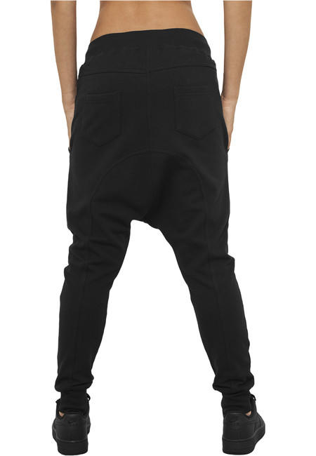 Urban Classics Light Fleece Sarouel pantaloni de trening pentru femei, negri