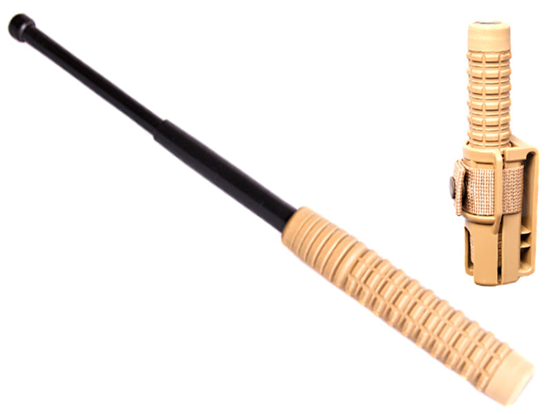 ESP baston 21" 53cm călit telescopic, negru, mâner de culoare sable