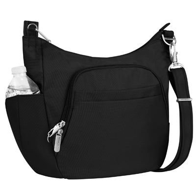 Travelon Classic Lady geantă de umăr anti-furt Crossbody, neagră