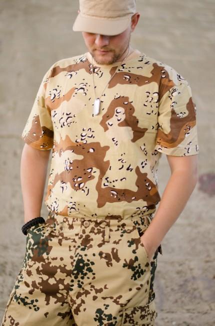 MFH tricou model de camuflaj 6 col desert, 160g/m2