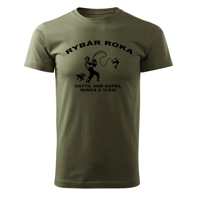 DRAGOWA pescar al anului tricou scurt 160 g/m², oliv