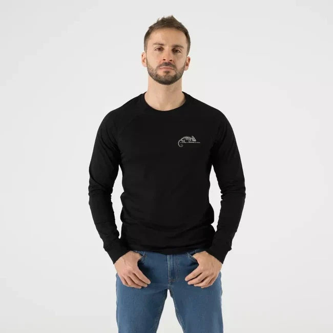 Helikon-Tex tricou cu mânecă lungă cu logo, negru