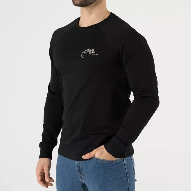 Helikon-Tex tricou cu mânecă lungă cu logo, negru