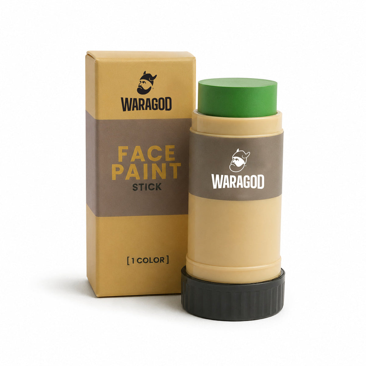 WARAGOD vopsea de camuflaj pe fată în baston, verde