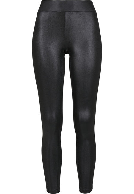 Urban Classics Imitation Leather colanți pentru femei, imitație piele neagră