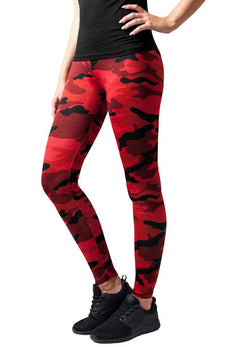 Urban Classics colanți pentru femei, Red camo