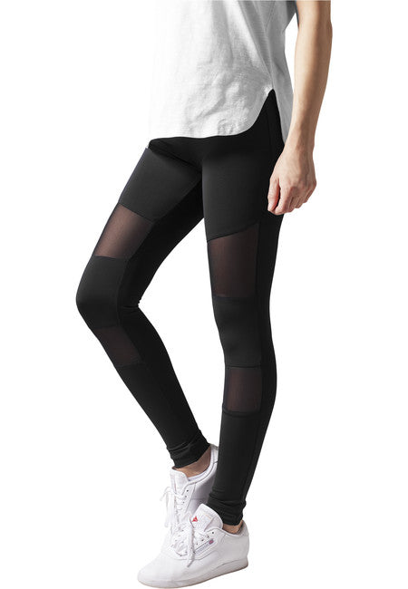Urban Classics Tech Mesh colanți pentru femei, negri