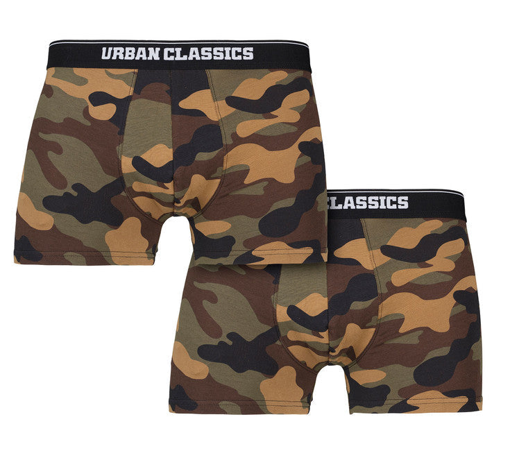 Urban Classics 2-pack boxeri, wood camo