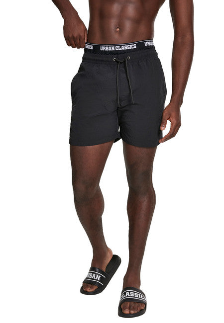 Urban Classics costum de baie pentru bărbați, negru