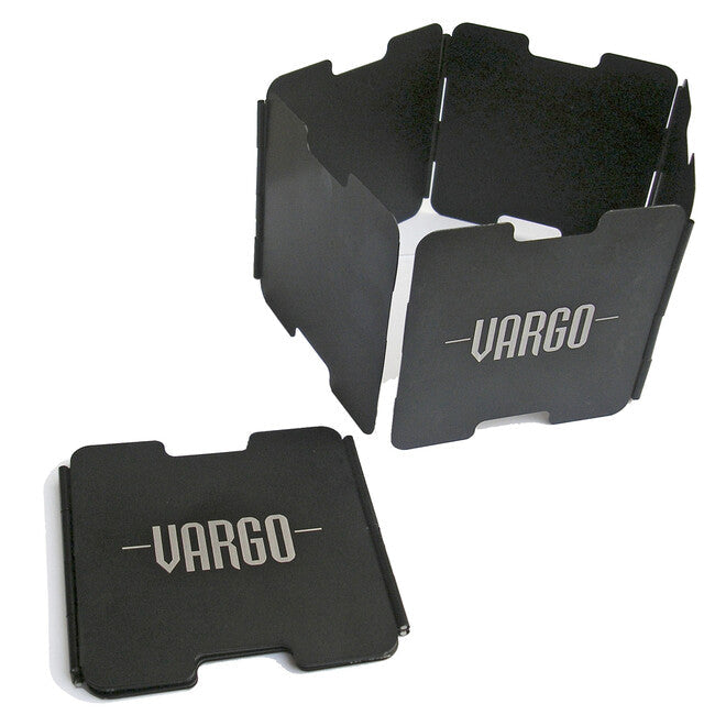 Vargo sticlă frontală din aluminiu cu suport pentru oală pentru arzătoare cu alcool, neagră