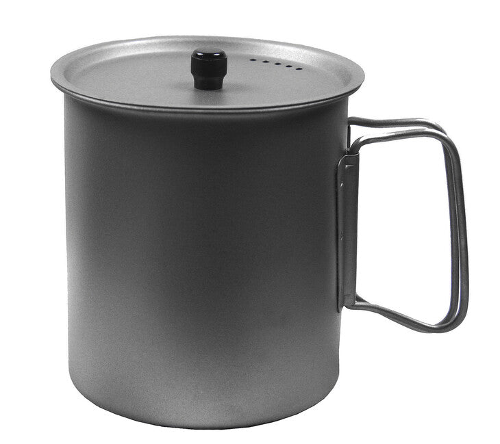 Vargo Ti-Lite Mug cană din titan ultraușoară cu capac, 0,75 L