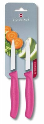 Victorinox Swiss Classic set 2 piese cuțite cu lamă netedă, roz