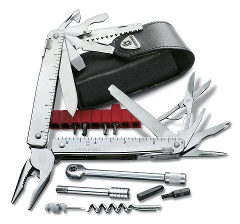 Victorinox SwissTool X Plus RATCHET multitool în husă din piele