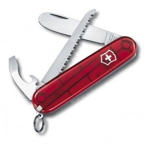 Victorinox My First cuțit multifuncțional pentru copii, roșu transparent, 9 funcții