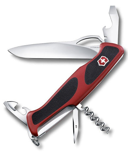 Victorinox RangerGrip 61 cuțit multifuncțional 130 mm, roșu-negru, 11 funcții