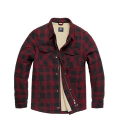 Vintage Industries Craft heavyweight geacă sherpa, roșie în carouri
