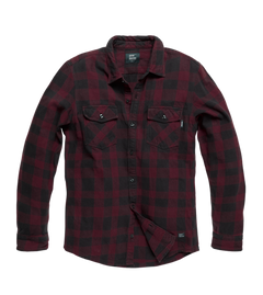 Vintage Industries Globe heavyweight cămașă flanelă, bordo în carouri