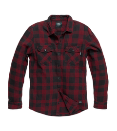 Vintage Industries Globe heavyweight cămașă flanelă, roșie în carouri
