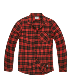 Vintage Industries Riley cămașă din flanelă, roșie în carouri