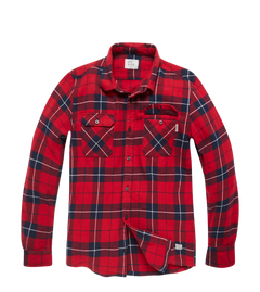 Vintage Industries Sem cămașă din flanelă, roșie în carouri