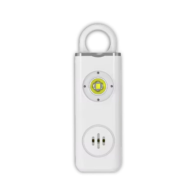 W&G SHIELD SOS alarmă personală cu LED și inel de tragere detașabil, alb