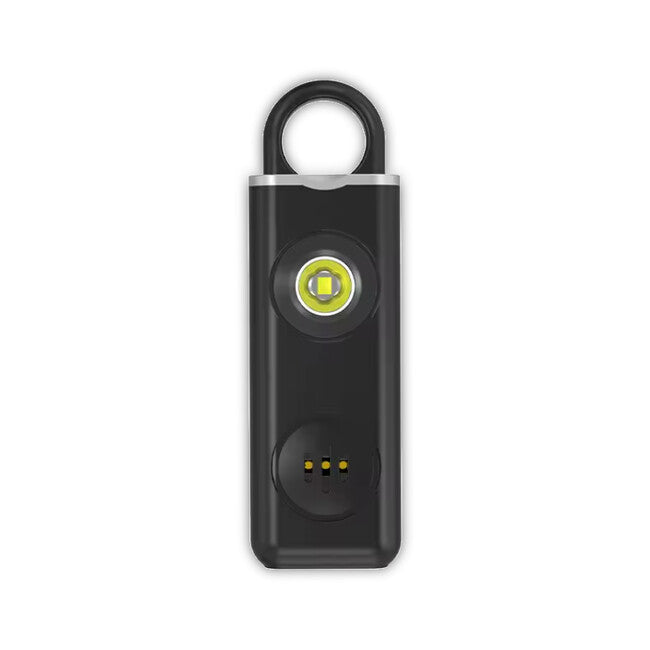 W&G SHIELD SOS alarmă personală cu LED și inel de tragere detașabil, negru