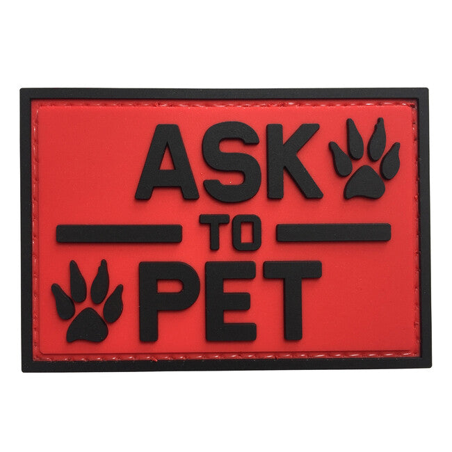 WARAGOD Ask to pet emblemă PVC, roșie