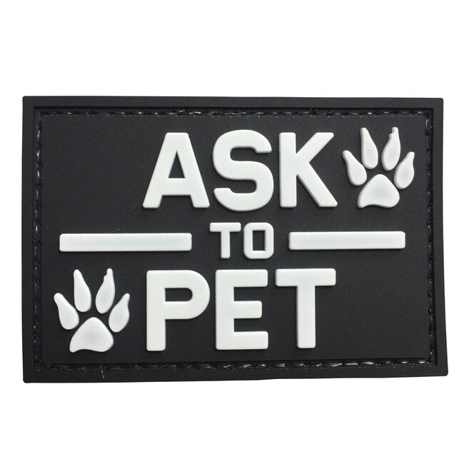 WARAGOD Ask to pet emblemă PVC, neagră