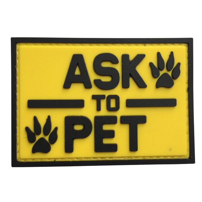 WARAGOD Ask to pet emblemă PVC, galbenă