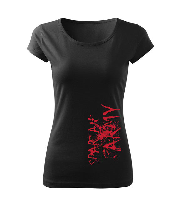 DRAGOWA tricou scurt pentru femei RedWar 150 g/m², negru