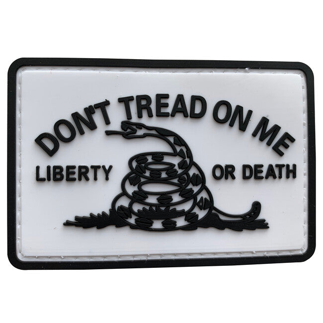 WARAGOD Don't Tread on me emblemă PVC, albă