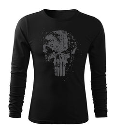 DRAGOWA Fit-T tricou cu mânecă lungă Frank The Punisher 160 g/m², negru