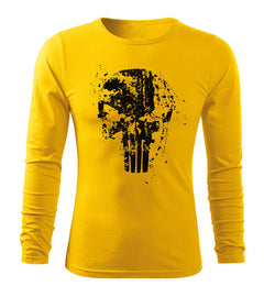 DRAGOWA Fit-T tricou cu mânecă lungă Frank The Punisher 160 g/m², galben