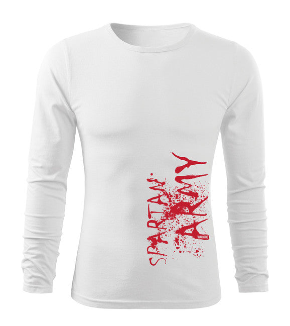 DRAGOWA Fit-T tricou cu mânecă lungă War 160 g/m², alb