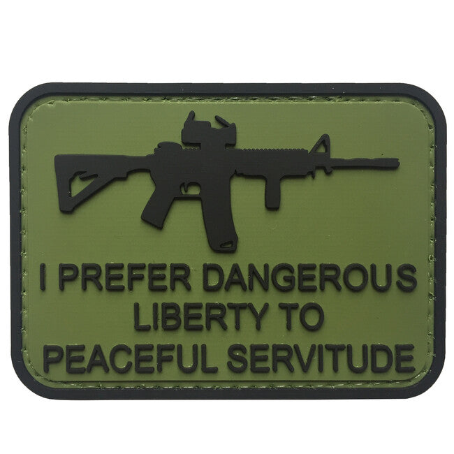 WARAGOD I prefer dangerous emblemă PVC, verde